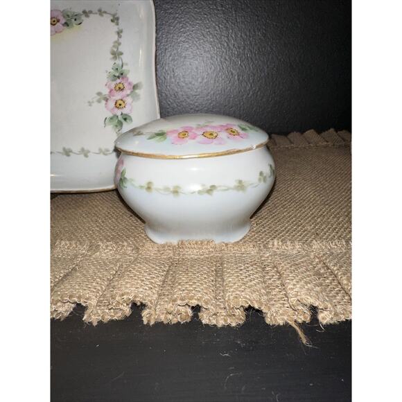 Weimar Porcelain Germany Serving Platter Floral Round Bowl Top Scalloped Edge - Picture 4 of 11